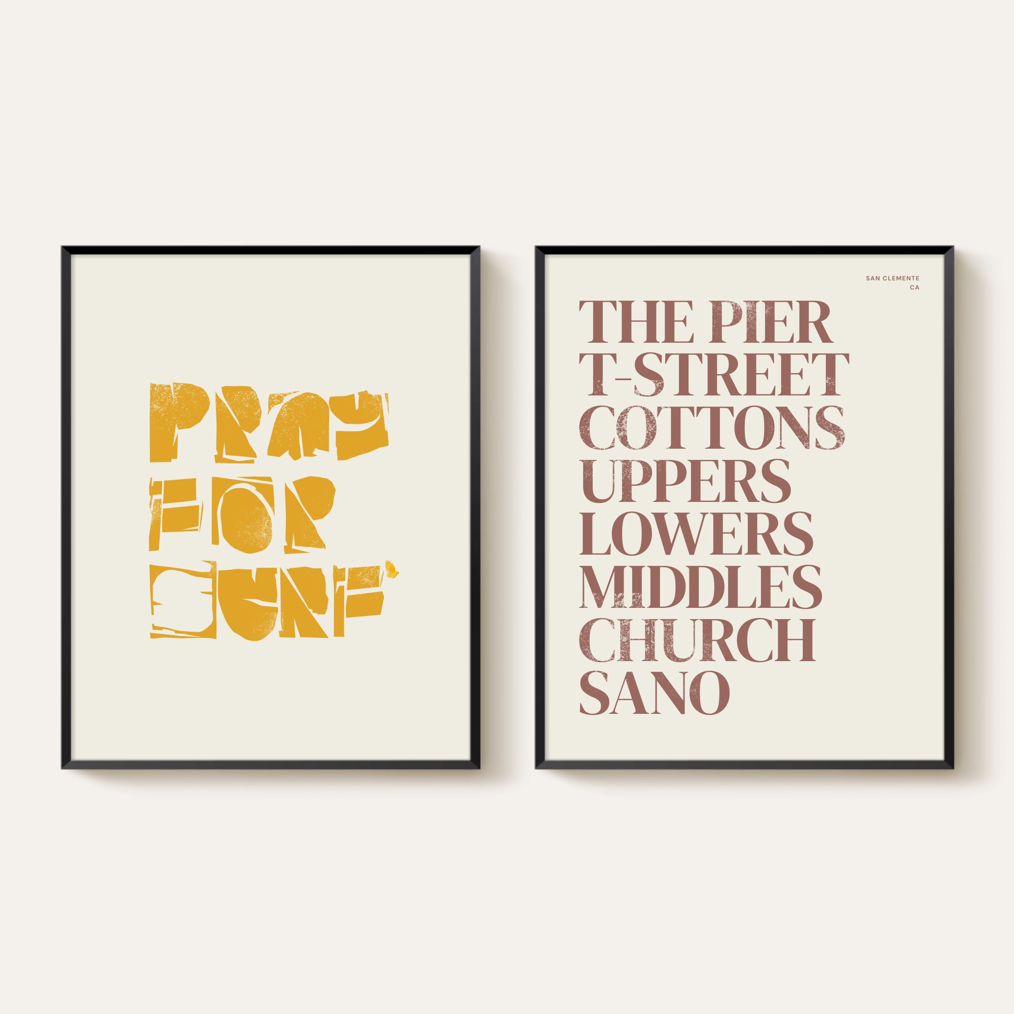 San Clemente Surf Print Duo